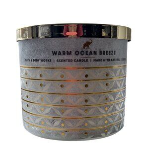 Bath and Body Works Warm Ocean Breeze Scented 3 Wick Candle with Natural Oils